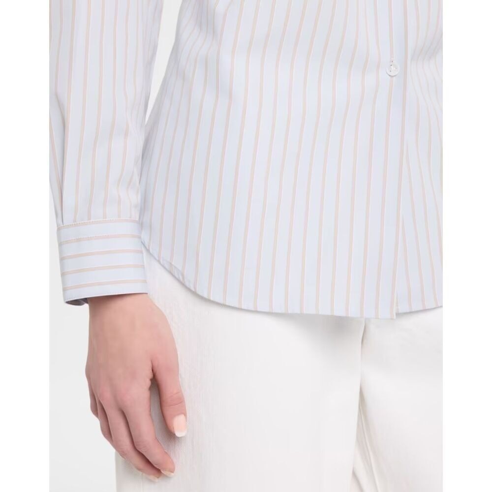 BNWT Lafayette 148 New York Aurora Premium Tailored Poplin Blouse, Reg $798 - Picture 4 of 15